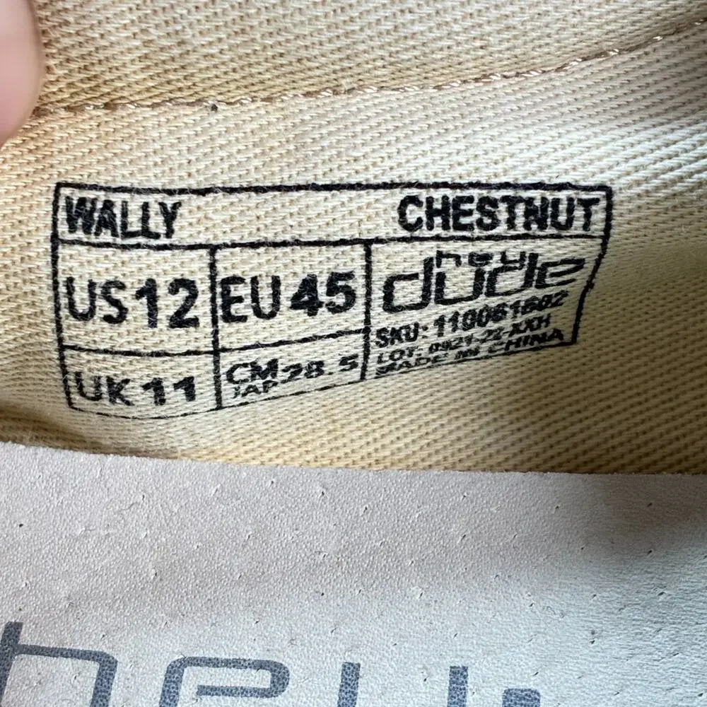 HEYDUDE Wally Chestnut Lightweight Casual Slip On Loafers Shoes Men's Size 12